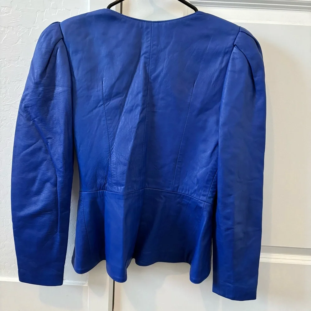 Pierre Cardin Paris VTG 80s Luxury Leather Business Suit, Skirt & Jacket Set - Picture 10 of 15